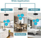 3 in 1 Large Glass Pendant Light Fixtures
