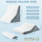 3-In-1 Orthopaedic Bed Wedge Pillow Set Memory Foam