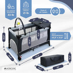 3 in 1 Travel Cot Changing Table Playpen