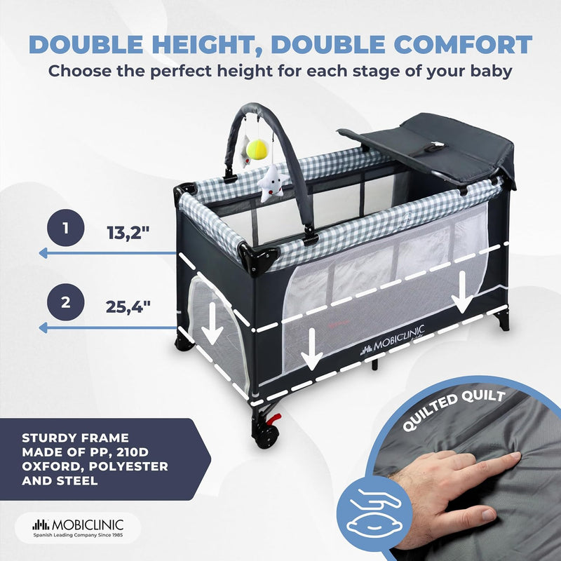 3 in 1 Travel Cot Changing Table Playpen
