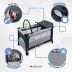 3 in 1 Travel Cot Changing Table Playpen