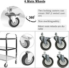 3 Large Stainless Steel Trolley