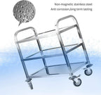 3 Large Stainless Steel Trolley