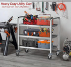 3 Large Stainless Steel Trolley