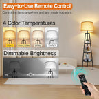 3 Layers Tripod Floor Lamp Bulb Included Shelf