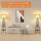 3 Layers Tripod Floor Lamp Bulb Included Shelf