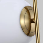 3-Light Globe Glass Pendant Light Ball Brass Matel