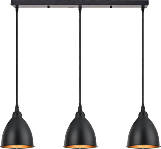 3-Lights Kitchen Island Pendant Light Industrial Farmhouse