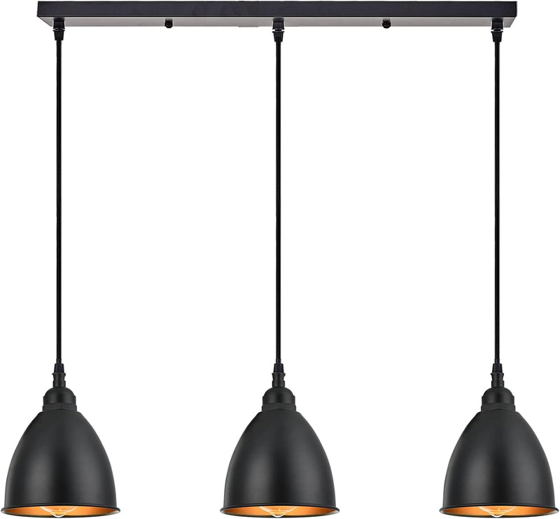 3-Lights Kitchen Island Pendant Light Industrial Farmhouse