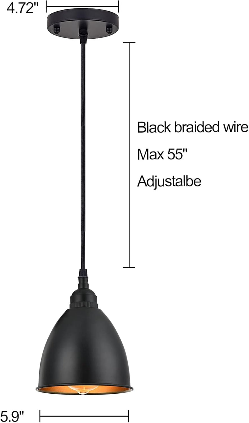 3-Lights Kitchen Island Pendant Light Industrial Farmhouse