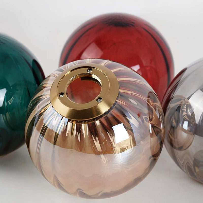 3 Lights Pendant Lighting Fixture with 15CM Glass