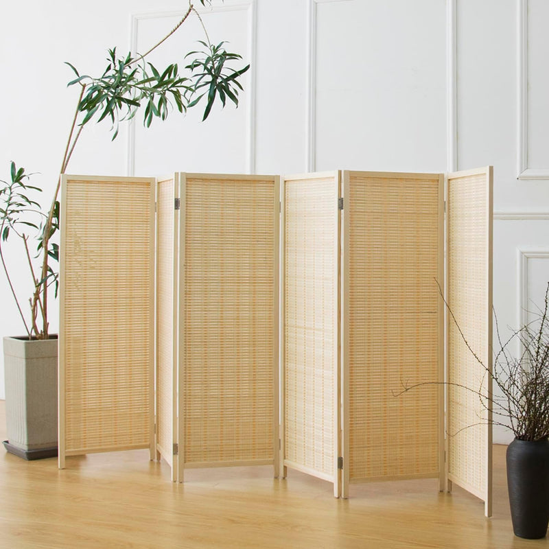 3 Panel Bamboo Room Divider Short Folding Screen