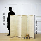 3 Panel Bamboo Room Divider Short Folding Screen