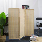 3 Panel Bamboo Room Divider Short Folding Screen