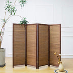 3 Panel Bamboo Room Divider Short Folding Screen