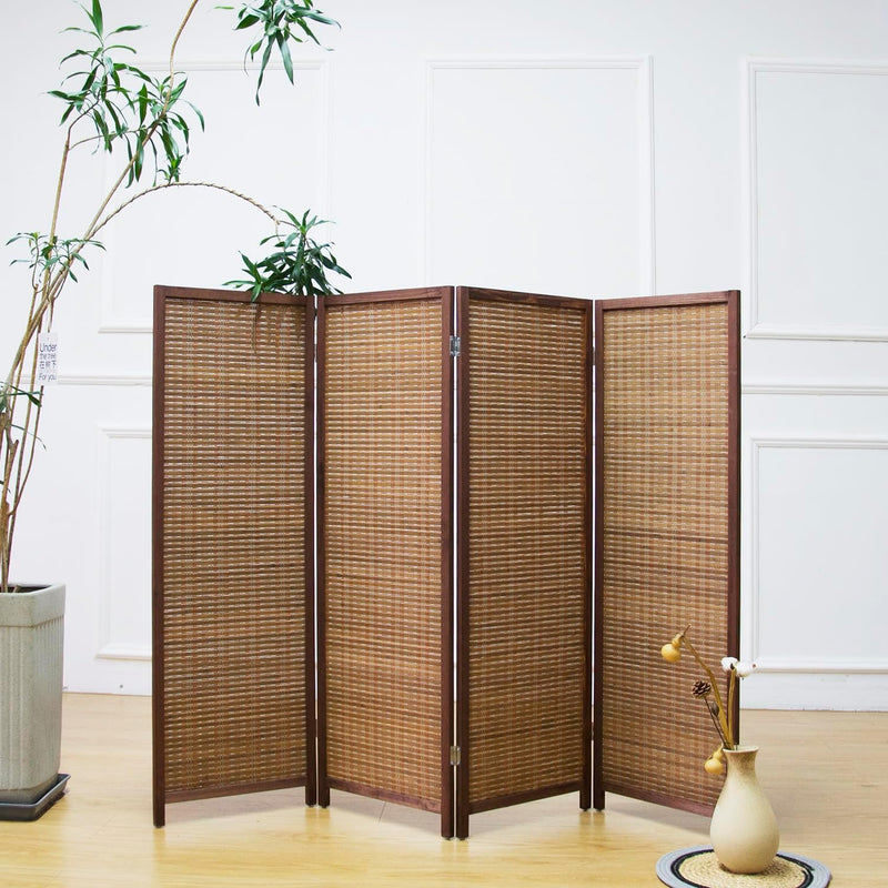3 Panel Bamboo Room Divider Short Folding Screen