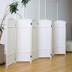 3 Panel Rattan Divider Short Room Partition Screen