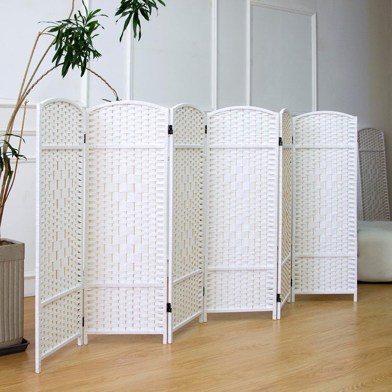 3 Panel Rattan Divider Short Room Partition Screen
