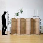 3 Panel Rattan Divider Short Room Partition Screen