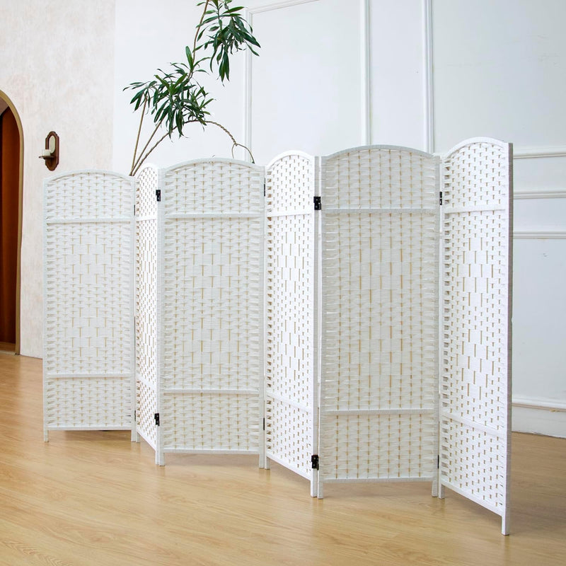 3 Panel Rattan Divider Short Room Partition Screen