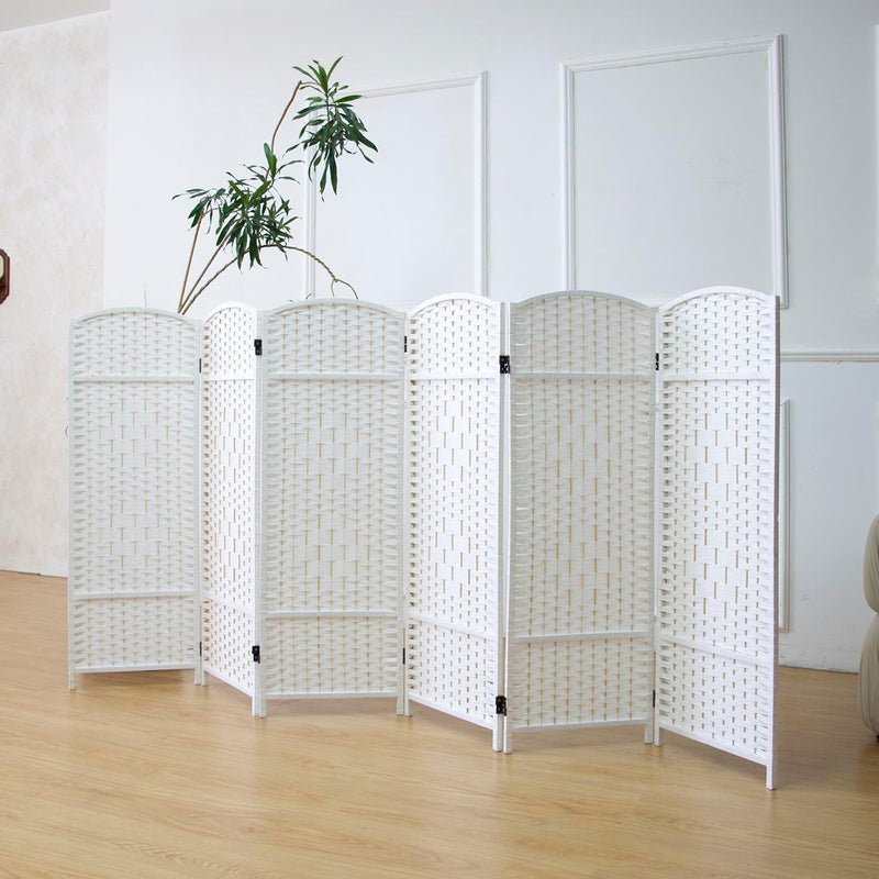 3 Panel Rattan Divider Short Room Partition Screen