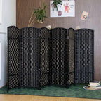 3 Panel Rattan Divider Short Room Partition Screen