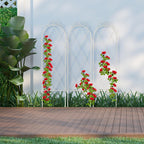 3-Panel Trellis Vintage Garden Screen Metal Lattice Climbing