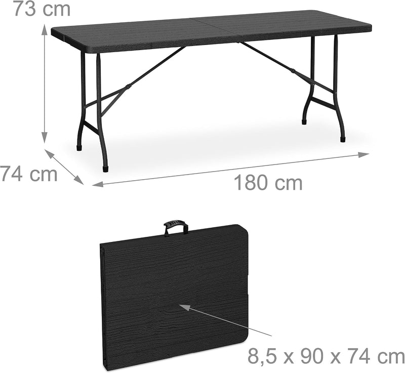 3-Piece Folding Garden Furniture Set Beer Benches