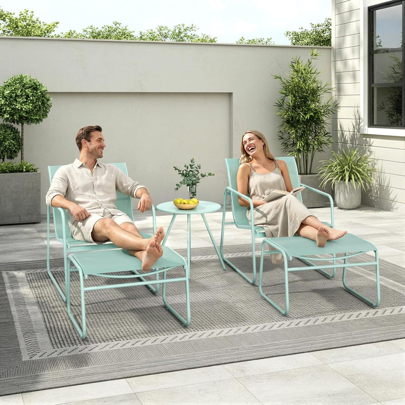 3-Piece Patio Bistro Set Garden Furniture with Table