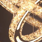 3-Ring Modern Acrylic Crystal Ring Pendant Chandelier Cool