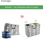 3 Sections Large Laundry Hamper Collapsible Bag Foldable