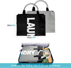 3 Sections Large Laundry Hamper Collapsible Bag Foldable