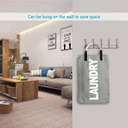 3 Sections Large Laundry Hamper Collapsible Bag Foldable