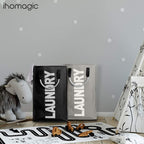 3 Sections Large Laundry Hamper Collapsible Bag Foldable