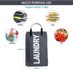 3 Sections Large Laundry Hamper Collapsible Bag Foldable