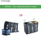 3 Sections Large Laundry Hamper Collapsible Bag Foldable