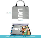 3 Sections Large Laundry Hamper Collapsible Bag Foldable