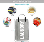 3 Sections Large Laundry Hamper Collapsible Bag Foldable