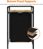 3 Sections Laundry Hamper 120L Basket with Shelf