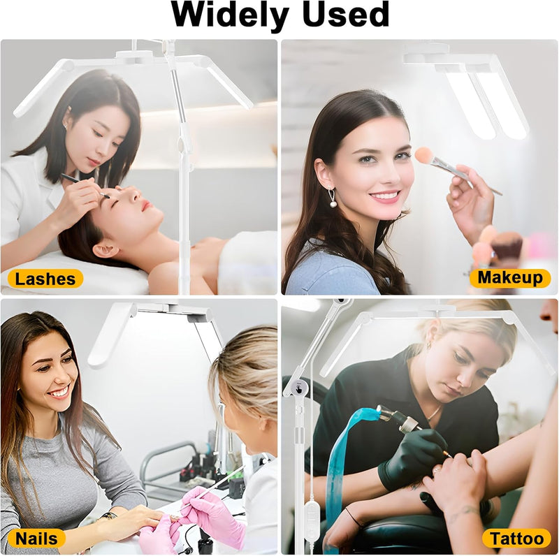 3-Segment Foldable Lash Lamp: Light with Rolling Base