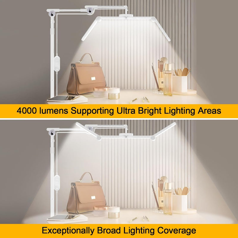 3-Segment Foldable Lash Lamp: Light with Rolling Base