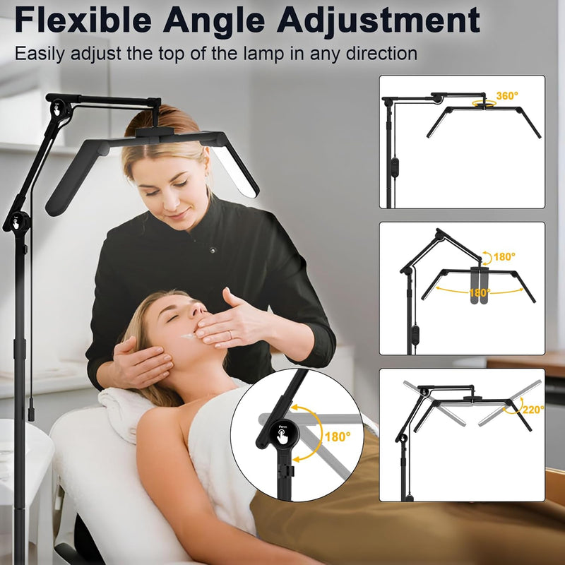3-Segment Foldable Lash Lamp: Light with Rolling Base