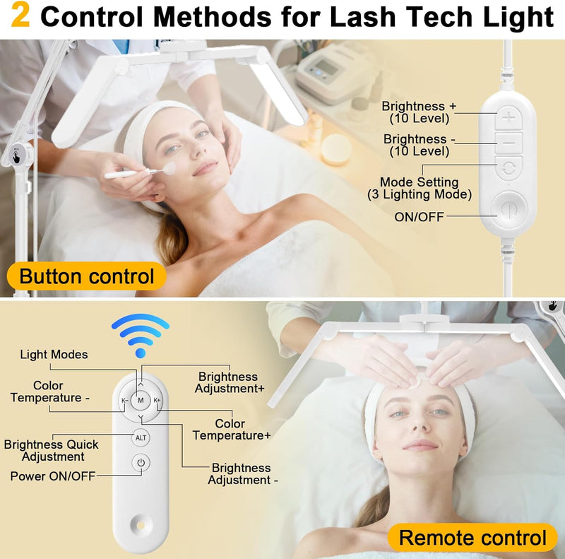 3-Segment Foldable Lash Lamp: Light with Rolling Base