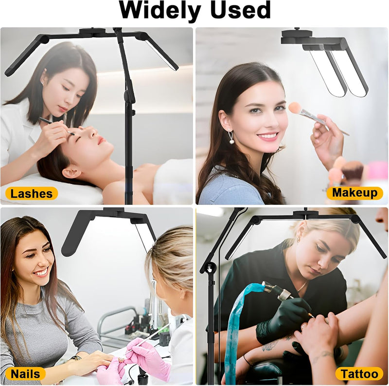3-Segment Foldable Lash Lamp: Light with Rolling Base