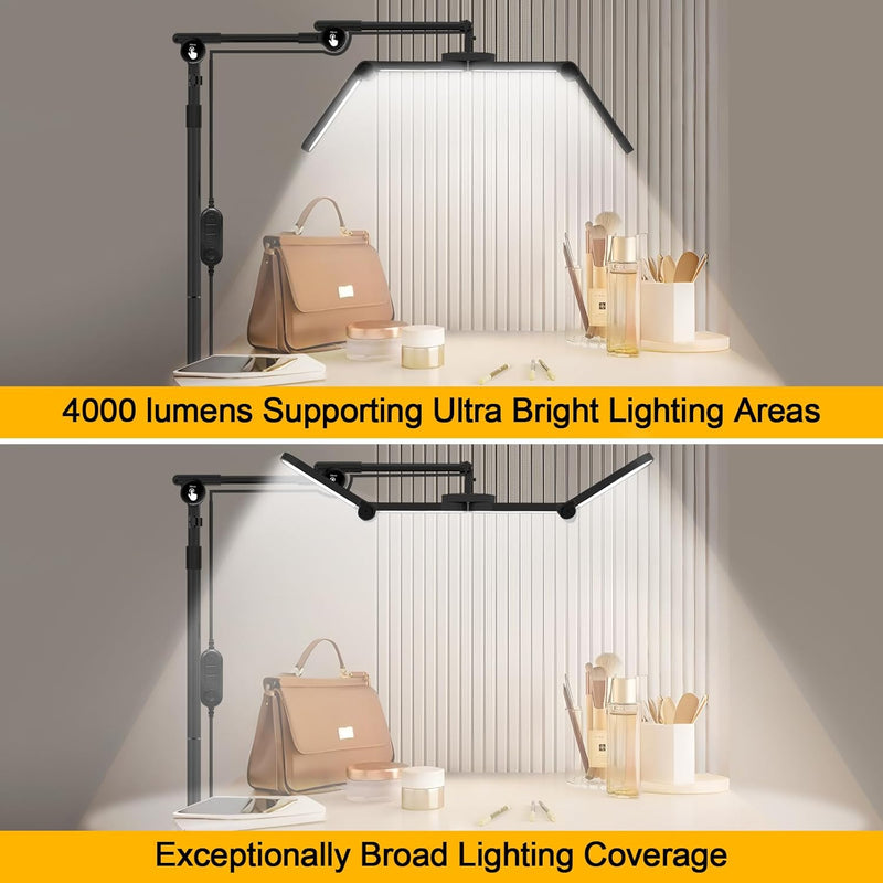 3-Segment Foldable Lash Lamp: Light with Rolling Base