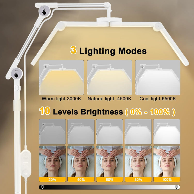 3-Segment Foldable Lash Lamp: Light with Rolling Base
