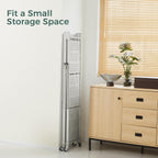 3-Shelf Foldable Storage Shelves with Wheels Large Capacity