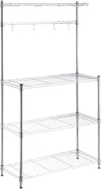 3-Shelf Rack Wood Chrome
