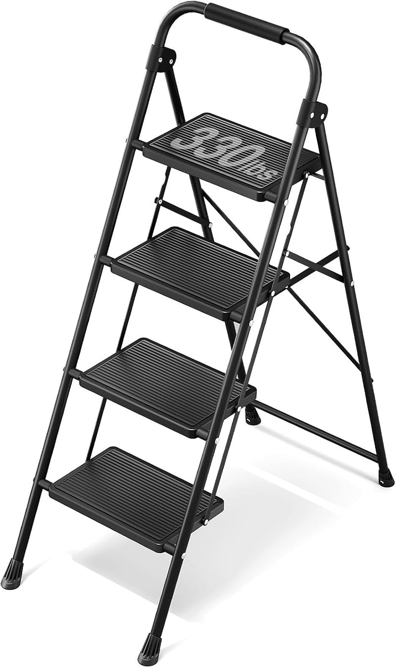 3 Step Folding Ladder with Non-Slip Wide Pedal