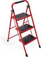 3 Step Folding Ladder with Non-Slip Wide Pedal